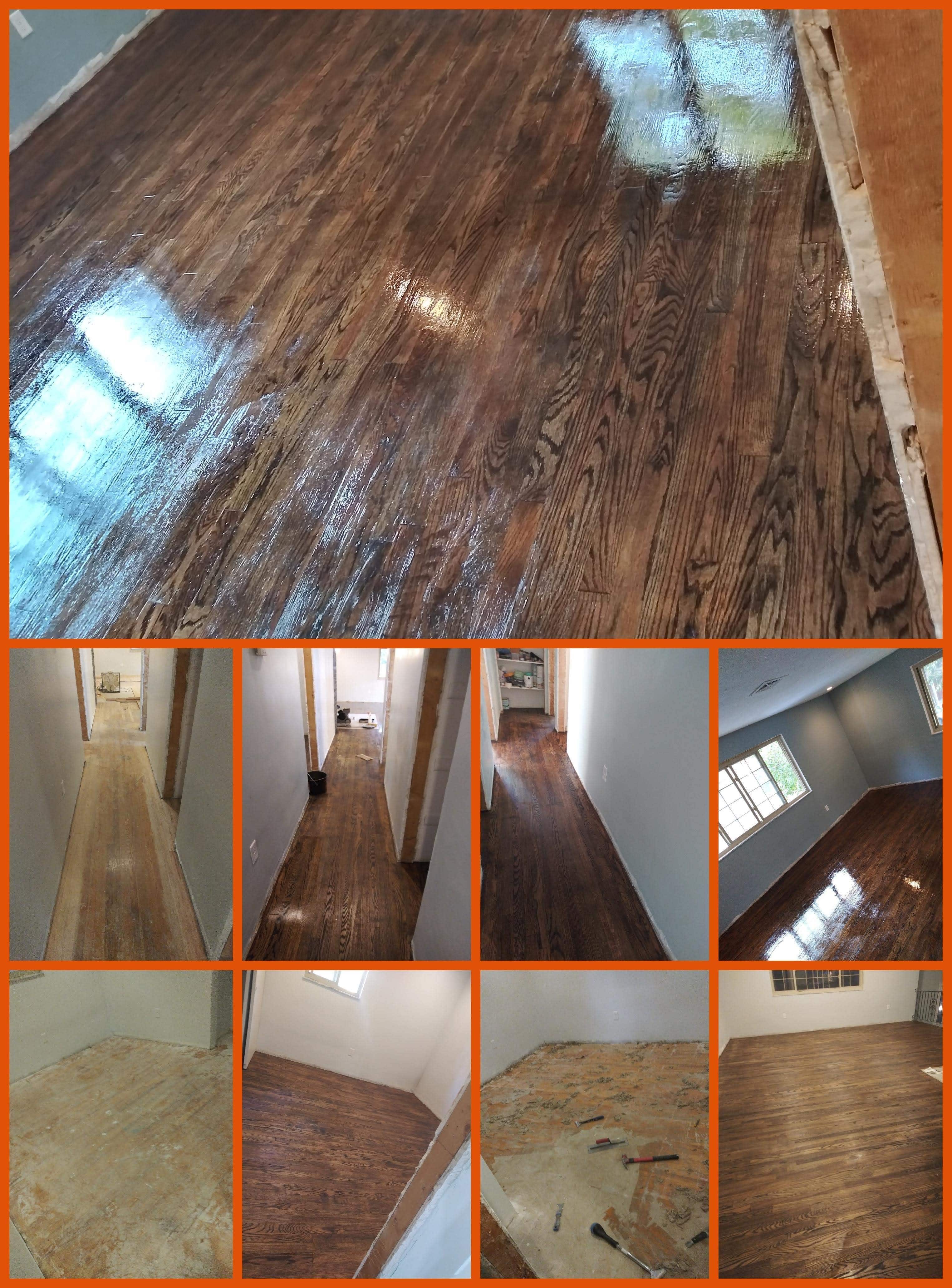 morain hardwood floor refinished